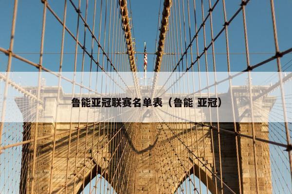 鲁能亚冠联赛名单表（鲁能 亚冠）