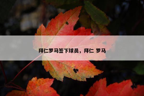 拜仁罗马签下球员，拜仁 罗马