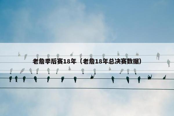 老詹季后赛18年（老詹18年总决赛数据）
