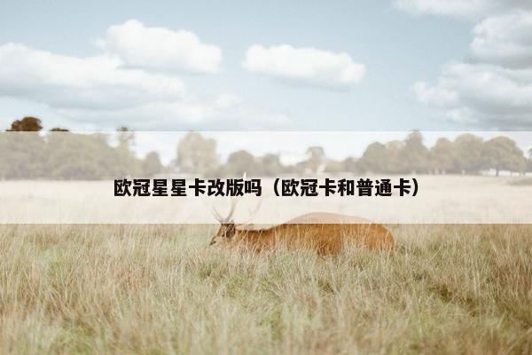 欧冠星星卡改版吗（欧冠卡和普通卡）