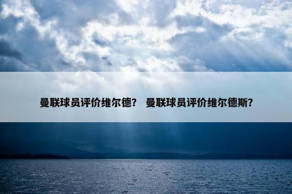 曼联球员评价维尔德？ 曼联球员评价维尔德斯？