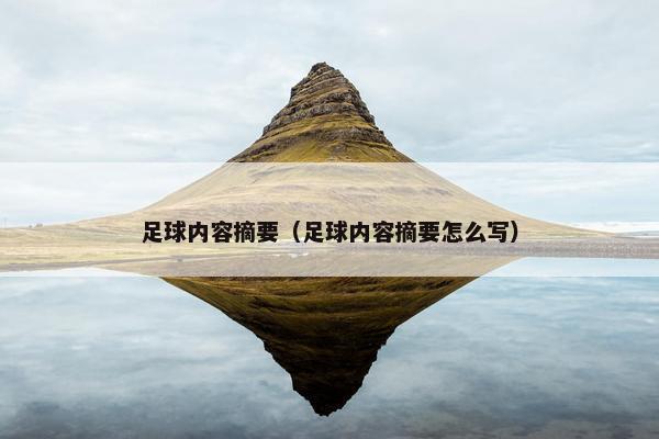足球内容摘要（足球内容摘要怎么写）