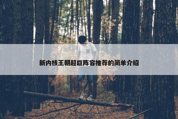新内核王朝超巨阵容推荐的简单介绍
