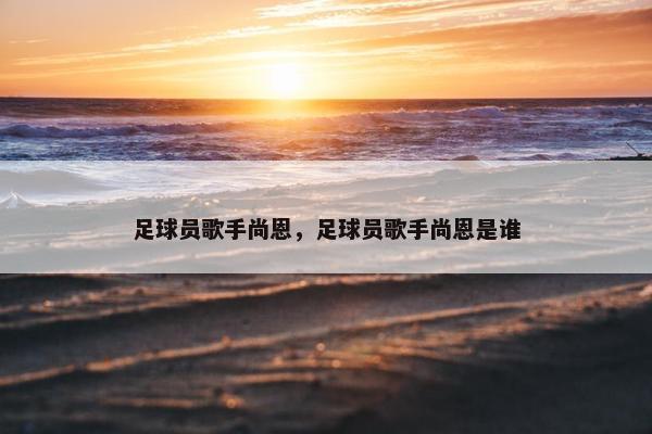足球员歌手尚恩，足球员歌手尚恩是谁