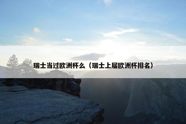 瑞士当过欧洲杯么（瑞士上届欧洲杯排名）