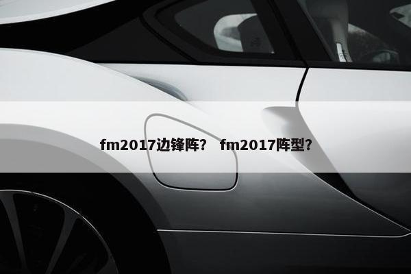 fm2017边锋阵？ fm2017阵型？