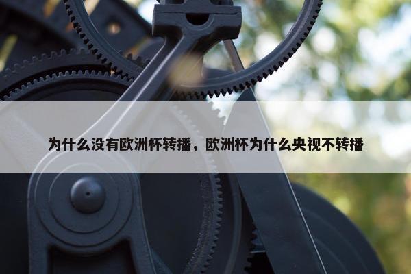 为什么没有欧洲杯转播，欧洲杯为什么央视不转播