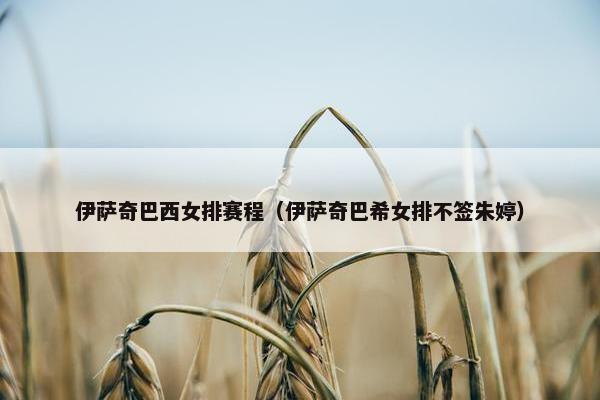 伊萨奇巴西女排赛程（伊萨奇巴希女排不签朱婷）