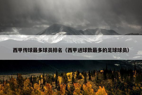 西甲传球最多球员排名（西甲进球数最多的足球球员）