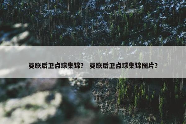 曼联后卫点球集锦？ 曼联后卫点球集锦图片？