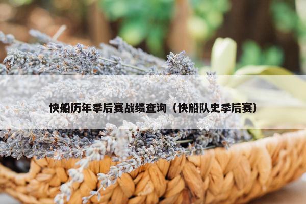 快船历年季后赛战绩查询（快船队史季后赛）