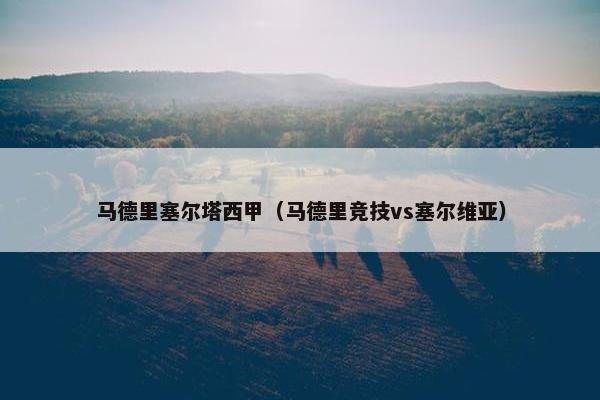 马德里塞尔塔西甲（马德里竞技vs塞尔维亚）