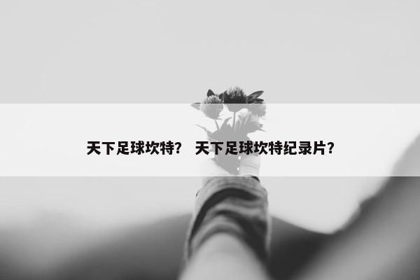 天下足球坎特？ 天下足球坎特纪录片？