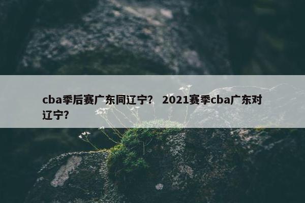 cba季后赛广东同辽宁？ 2021赛季cba广东对辽宁？