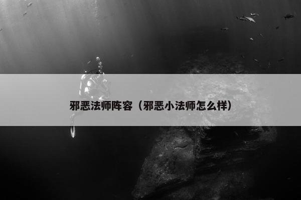 邪恶法师阵容（邪恶小法师怎么样）