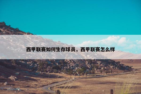 西甲联赛如何生存球员，西甲联赛怎么样