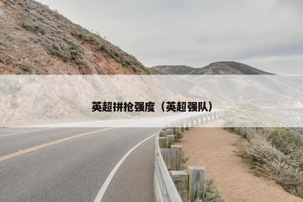 英超拼抢强度（英超强队）