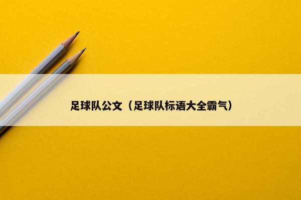 足球队公文（足球队标语大全霸气）