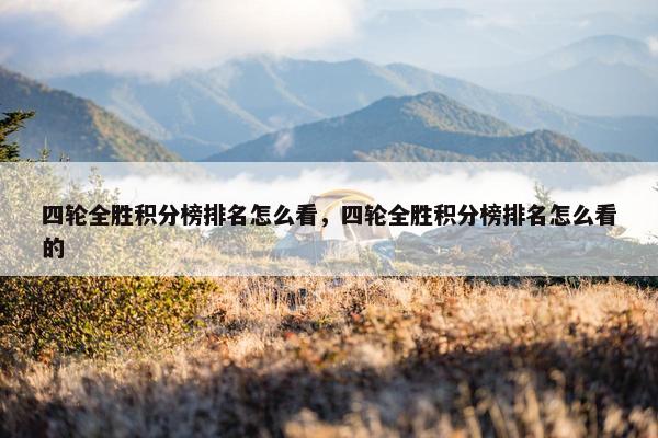四轮全胜积分榜排名怎么看，四轮全胜积分榜排名怎么看的