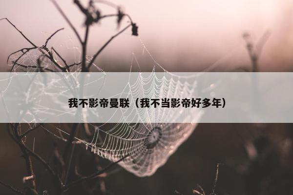 我不影帝曼联（我不当影帝好多年）