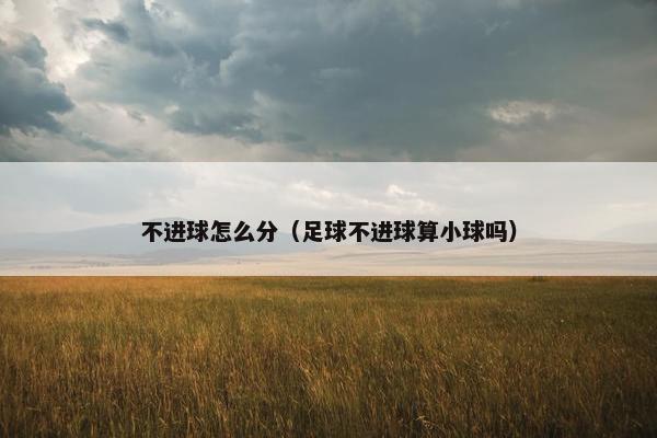 不进球怎么分（足球不进球算小球吗）