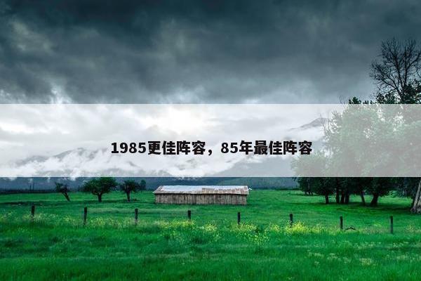1985更佳阵容，85年最佳阵容