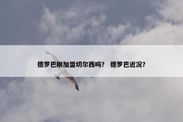 德罗巴刚加盟切尔西吗？ 德罗巴近况？