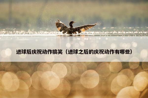 进球后庆祝动作搞笑（进球之后的庆祝动作有哪些）