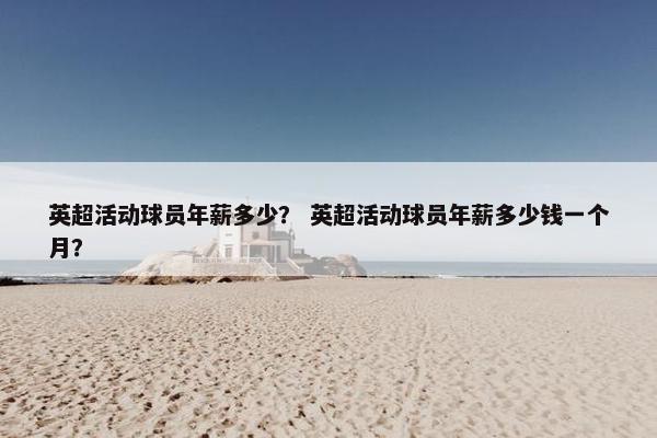 英超活动球员年薪多少？ 英超活动球员年薪多少钱一个月？