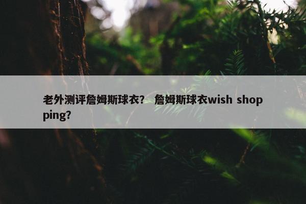 老外测评詹姆斯球衣？ 詹姆斯球衣wish shopping？