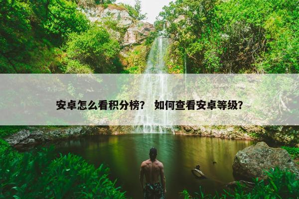 安卓怎么看积分榜？ 如何查看安卓等级？
