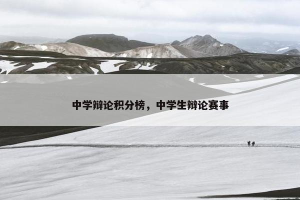 中学辩论积分榜，中学生辩论赛事