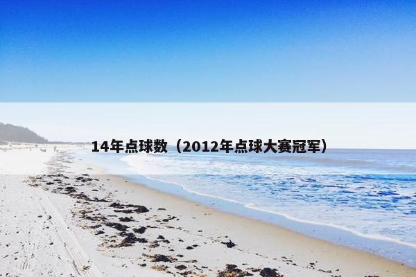 14年点球数（2012年点球大赛冠军）