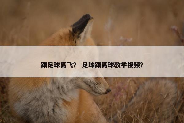 踢足球高飞？ 足球踢高球教学视频？