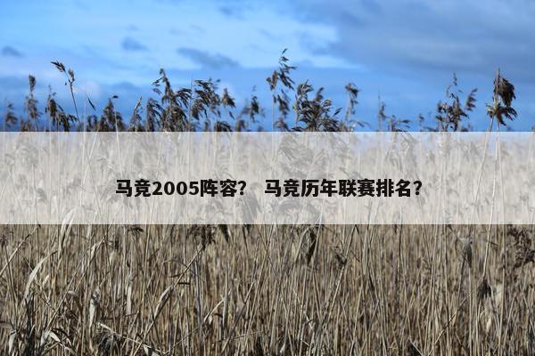 马竞2005阵容？ 马竞历年联赛排名？