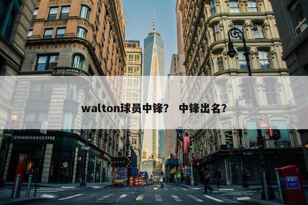 walton球员中锋？ 中锋出名？