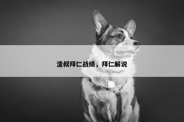 渣叔拜仁战绩，拜仁解说