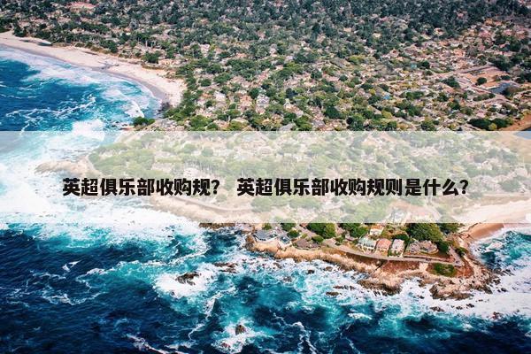 英超俱乐部收购规？ 英超俱乐部收购规则是什么？