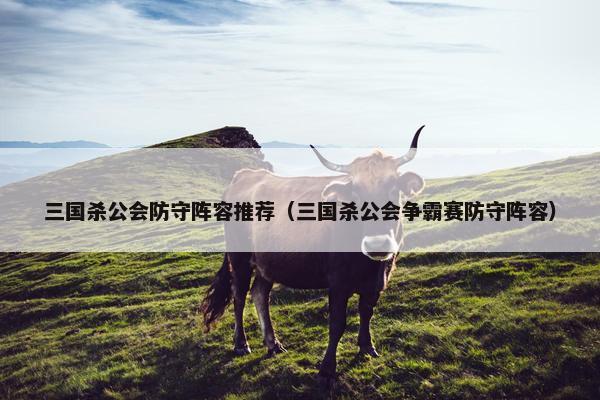 三国杀公会防守阵容推荐（三国杀公会争霸赛防守阵容）