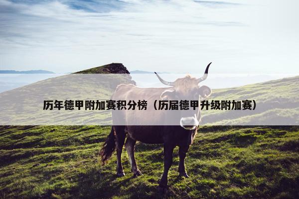 历年德甲附加赛积分榜（历届德甲升级附加赛）