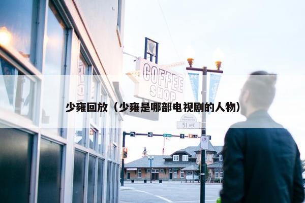 少雍回放（少雍是哪部电视剧的人物）