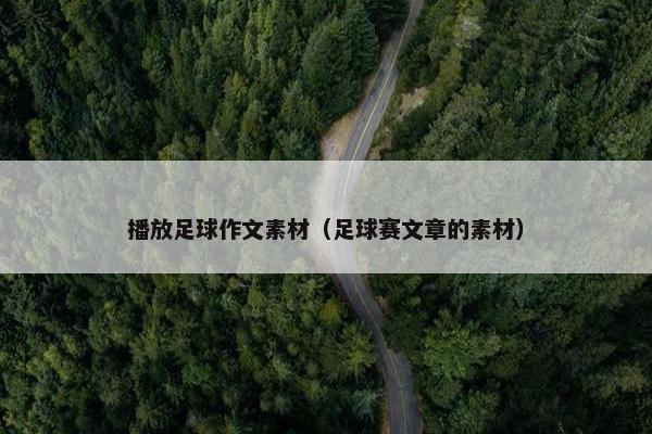 播放足球作文素材（足球赛文章的素材）