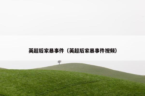 英超后家暴事件（英超后家暴事件视频）