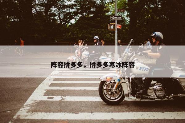 阵容拼多多，拼多多寒冰阵容