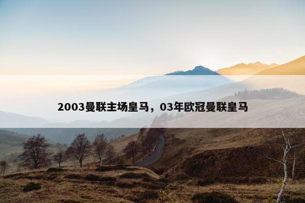 2003曼联主场皇马，03年欧冠曼联皇马