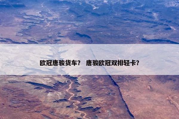 欧冠唐骏货车？ 唐骏欧冠双排轻卡？