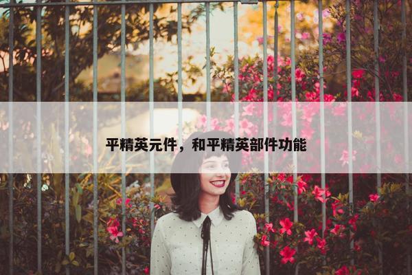 平精英元件，和平精英部件功能
