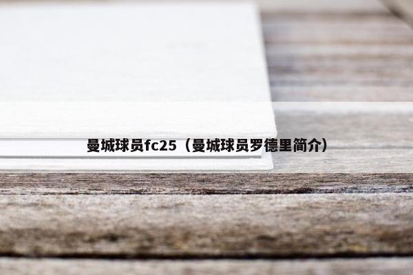 曼城球员fc25（曼城球员罗德里简介）