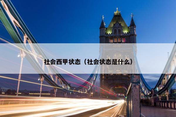 社会西甲状态（社会状态是什么）