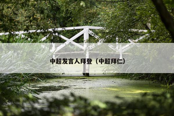 中超发言人拜登（中超拜仁）